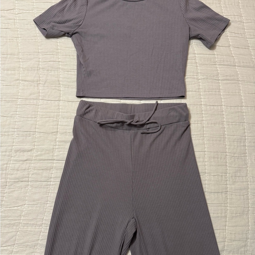 White Fox Boutique Gray Lounge Set - Picture 11 of 11